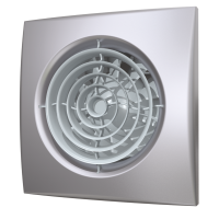 AURA 4C Gray metal, Вентилятор накладной AURA D100 обр.клапан Gray metal DICITI