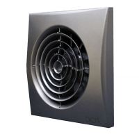AURA 5C Gray metal, Вентилятор накладной AURA D125 обр.клапан Gray metal DICITI